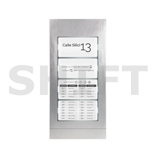 Panel pro jména 6502/INFO, nerez INOX