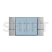 Modul dvouřadý S3260/AL SUPRA, 6 tlačítek