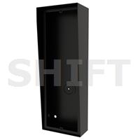 Box na povrch se stříškou NX873 BLACK, 3 moduly, černý