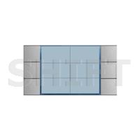 Modul dvouřadý S3260/AL SUPRA, 6 tlačítek