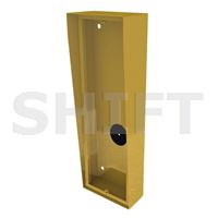 Box na povrch se stříškou NX873 GOLD, 3 moduly, zlatý