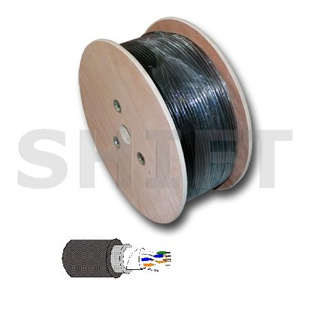 Kabel c.5e, UTP PVC+PE, LEXI, venkovní dvouplášť, cívka 305m