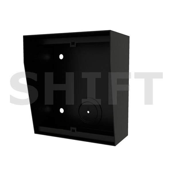 Box na povrch se stříškou NX871 BLACK, 1 modul, černý