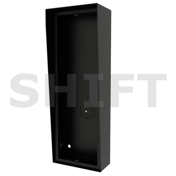 Box na povrch se stříškou NX873 BLACK, 3 moduly, černý