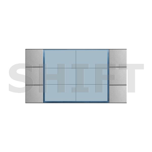 Modul dvouřadý S3260/AL SUPRA, 6 tlačítek
